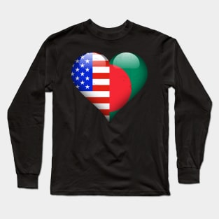 Half American Half Bengali - Gift for Bengali From Bangladesh Long Sleeve T-Shirt